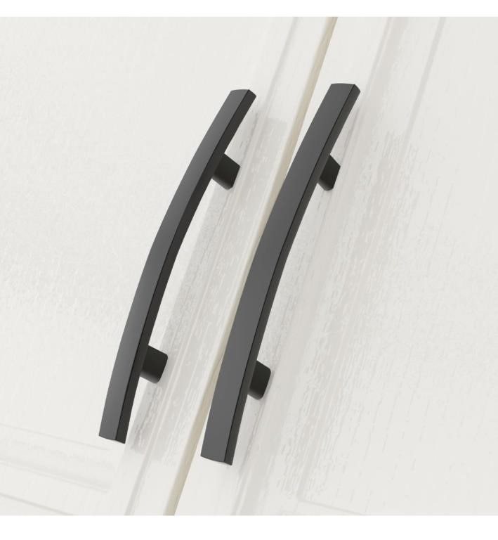 20 Pack Curved Cabinet Handles Black