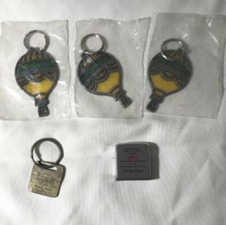 3 Erie Savings Bank Keychains still in Plastic