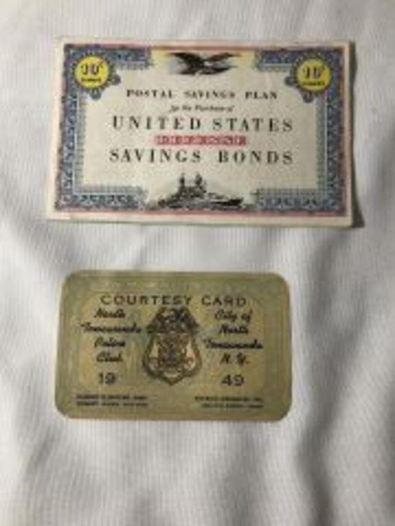 United States Postal Savings Bond Book & Stamps &