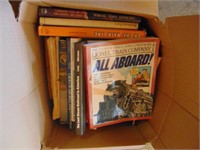 BOX OF RAILROAD BOOKS / G2 FLR