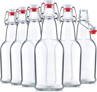 $25  Swing Top Glass Bottles, Airtight, 16oz, 6PK