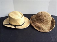 Two Sun Hats, Good Condition, One Size Medium