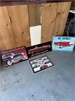 4 METAL SIGN'S, GM ADVERTISING, 55 CHEVY,