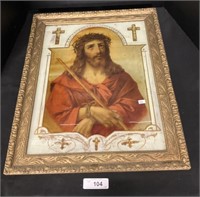 Framed Religious Reverse Painting.