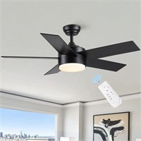 POCHFAN 44 inch Black Ceiling Fan