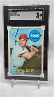 1969 Topops #120 Pete Rose SGC 3 Baseball Card