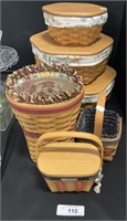 6 Longaberger Baskets.