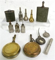 Mixed Lot Oilers/ Powder Flasks (?) others