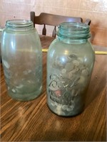 Canning jars with buttons