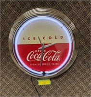 Neon Coca-Cola Clock