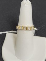 14K YELLOW GOLD AND CZ RING