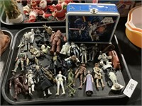 Star Wars Figures & Star Wars Tin Box.