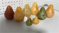 Eight Pear Shaped Candles