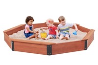 85''x78''x9'' Wooden Octagon Sandbox with Cover  L