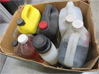 Box of diesel conditioner and oils