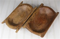 (2) Wooden Carved Bowls