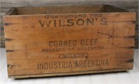 Wilson's Corned Beef Wooden Crate