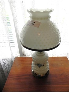 Milk Glass Hurricane Lamp