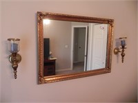 Wall Mirror with Sconces and Candles