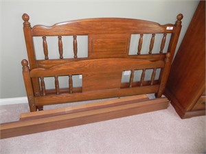 Wooden Headboard & Footboard - Full Size Bed
