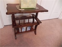 Wooden Table with Magazine Rack on Bottom