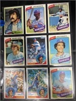 SHEET OF 9 EARLY 1980S RANGER STAR CARDS