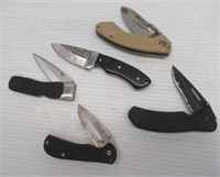 (5) Assorted knives including fixed and folding.