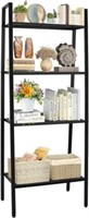 Ladder Bookshelf  4 Tier Industrial Bookcase