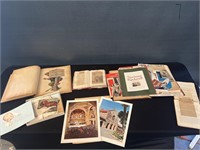 Antique Diary 1915 & Old Scrapbooks Cards MORE