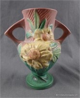 Roseville Pottery Peony Vase Pink 168-6"