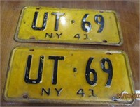 Pair of NY License Plates