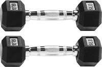 Signature Fitness Rubber Encased Hex Dumbbell 5lbs