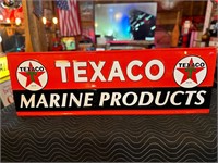 14 x 42” Metal Embossed Texaco Marine Sign