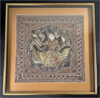 Burmese Kalaga Framed Tapestry