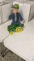 Billy the John Deere Porcelain doll with his old