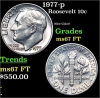 1977-p Roosevelt Dime 10c Grades GEM++ FT