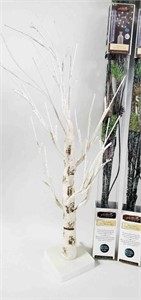 3pc DECORATIVE CHRISTMAS TREE, LIGHTED BRANCHES