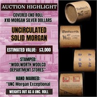 *EXCLUSIVE* x10 Morgan Covered End Roll! Marked "U