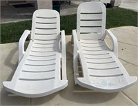 E - PAIR OF PATIO LOUNGE CHAIRS (AS IS)