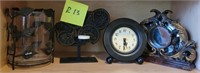 E - CLOCK, MIRROR, CANDLE HOLDERS (R13)