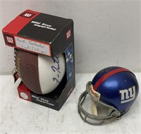 Mini size autograph football/ signed mini helmet