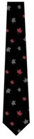 Maple Leaf Silk Tie  Black1