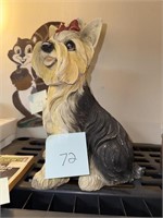 YORKIE GARDEN STATUE