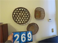 3 BASKETS ON WALL
