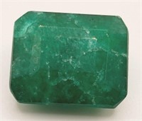 (KK) Green Jadeite Gemstone - Emerald Cut - 15.00