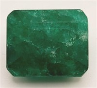 (KK) Green Jadeite Gemstone - Emerald Cut - 14.7
