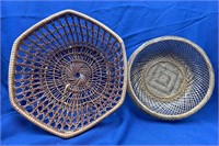 Vintage Decorative Woven Baskets