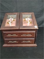 Wood Jewelry Box w/drawers