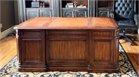 Sligh Leather Top Executive Desk *Some Wear*