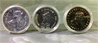 3 Assorted Canadian Silver Dollars